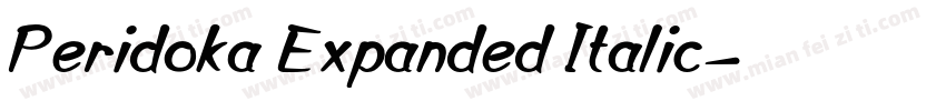Peridoka Expanded Italic字体转换